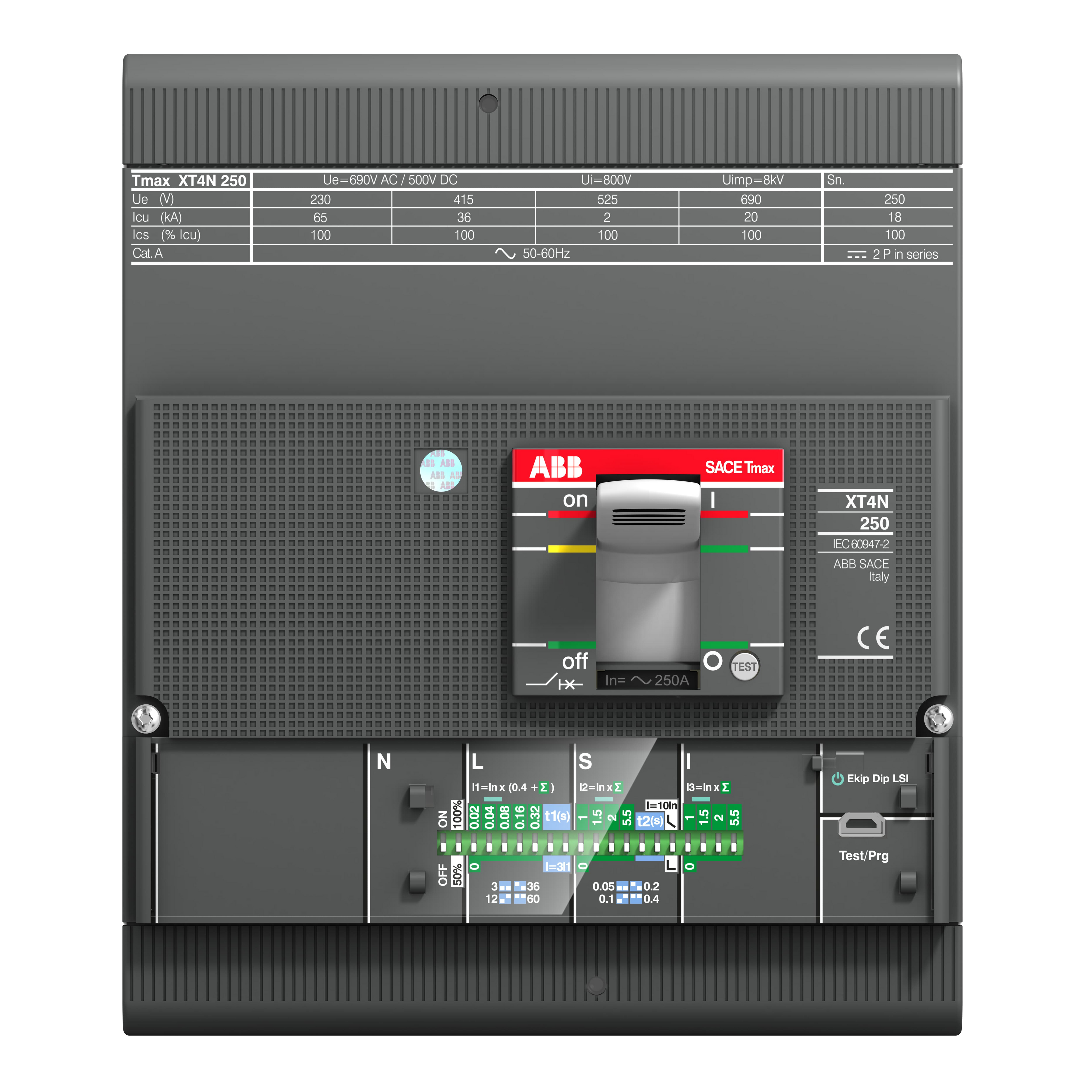 1SDA075510R1 ABB - XT4H 250 EKIP C DIP LSIG IN100A 4PFF UL/CSA