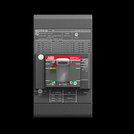 1SDA074704R1 ABB - XT1H 125 TMF 80-800 3P F F UL/CSA