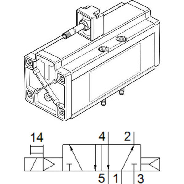 MDH-5/2-3/4-D-4-24DC Festo
