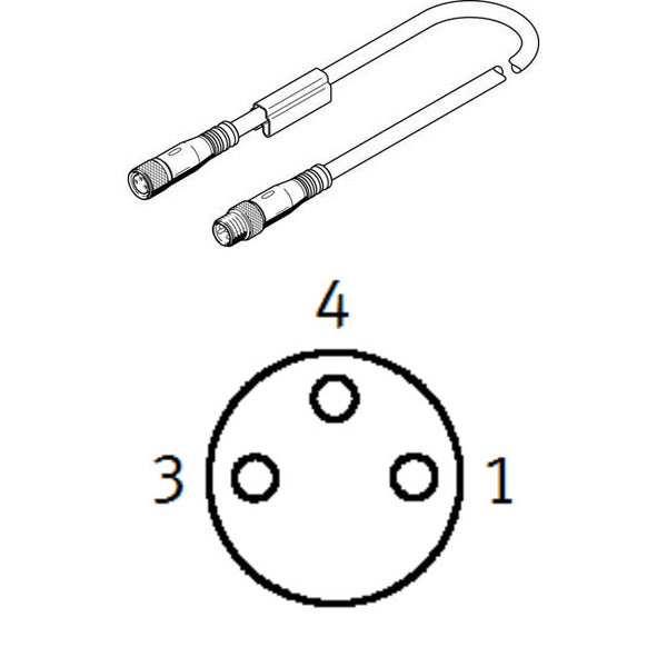 NEBU-M8G3-K-2.5-M8G4 Festo
