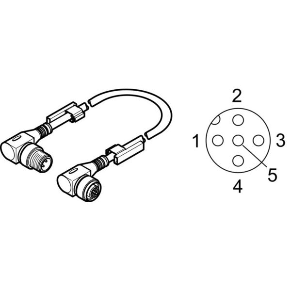 NEBU-M12W5-K-0.5-M12W5 Festo