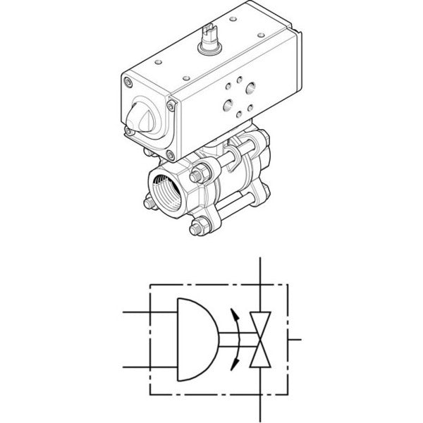 VZBA-1/2-GG-63-T-22-F0304-V4V4T-PP15-R-90-C Festo