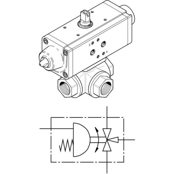 VZBA-3/8-GGG-63-32T-F0304-V4V4T-PS30-R-90-4-C Festo