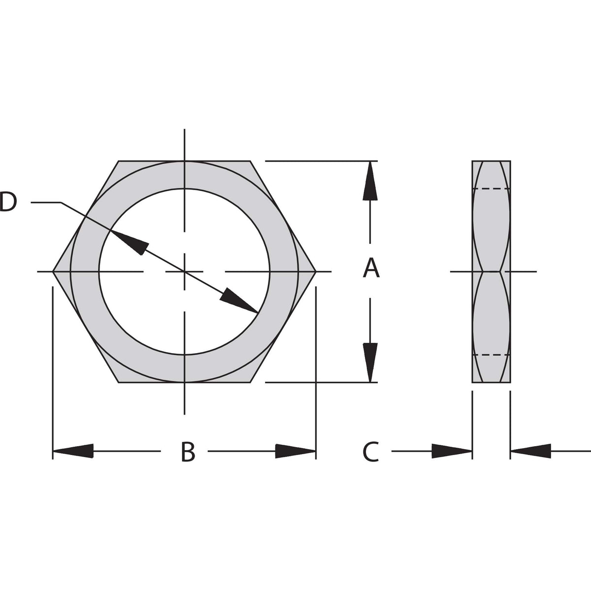 LOCKNUT 1/2-14 CONDUIT (10/BAG) Turck