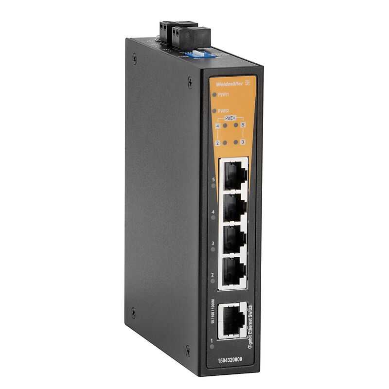 1504320000 WEIDMULLER - IE-SW-BL05-1GT-4GTPOE