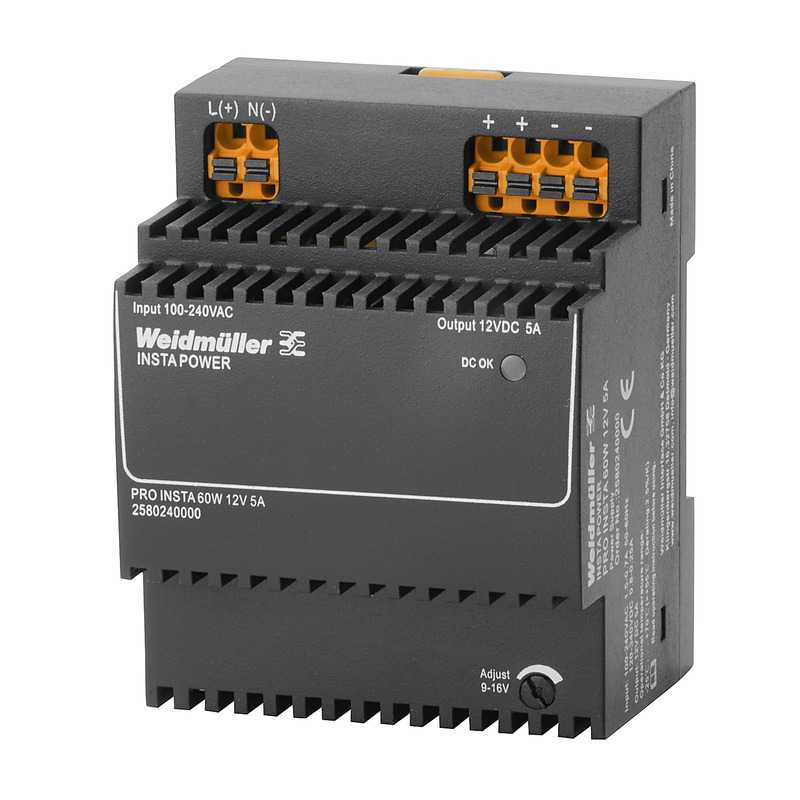 2580240000 WEIDMULLER - PRO INSTA 60W 12V 5A