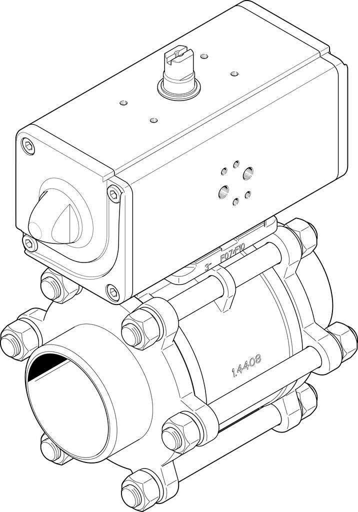 1810740 FESTO - VZBA-4"-WW-63-T-22-F10-V4V4T-PP240-R-90-C