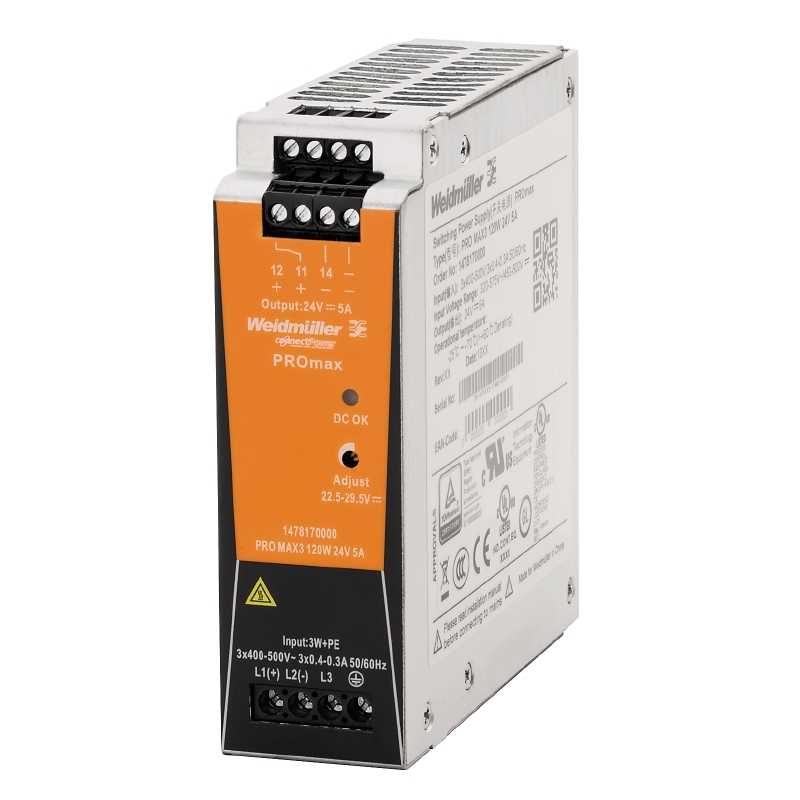 1478170000 WEIDMULLER - PRO MAX3 120W 24V 5A