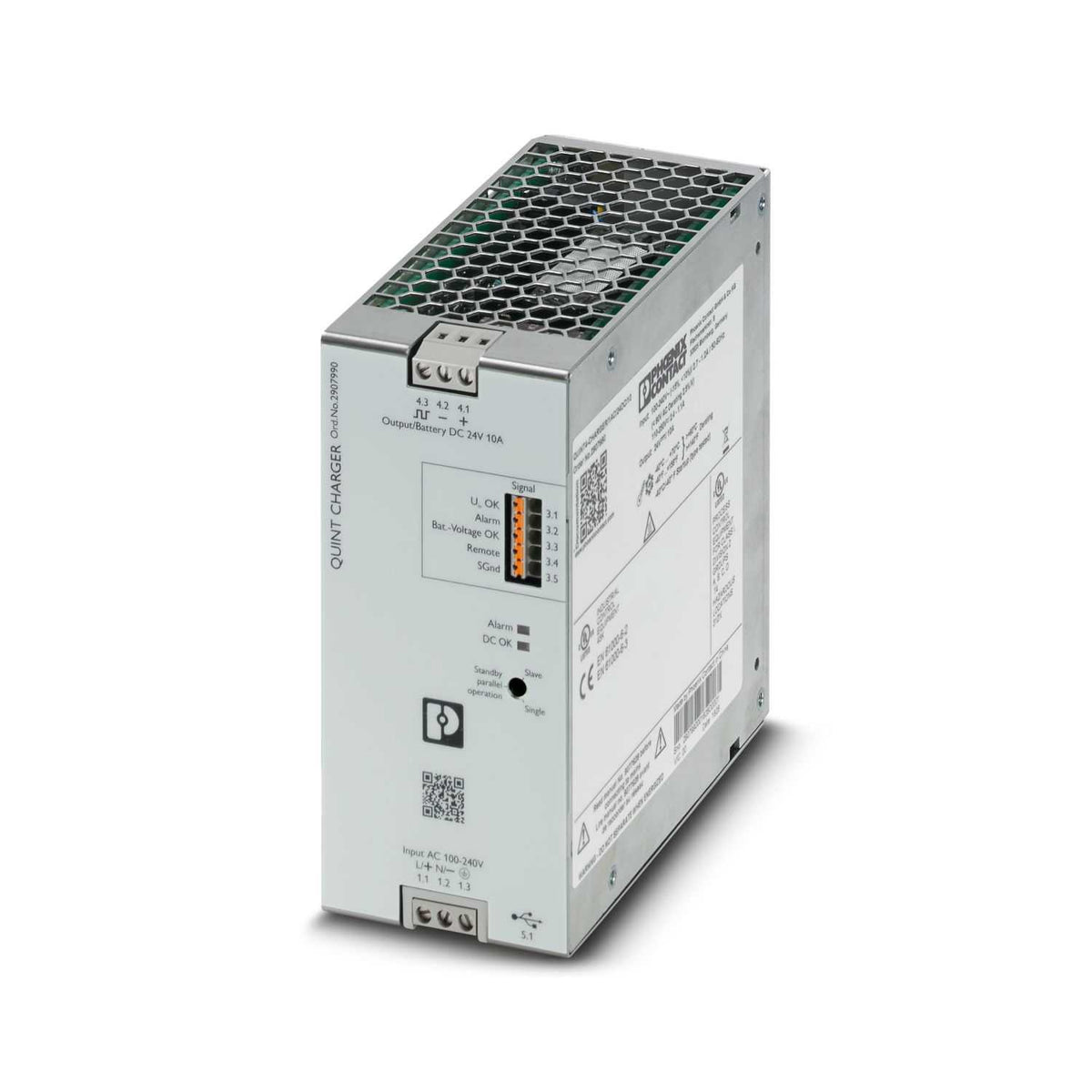 2907990 PHOENIX CONTACT - QUINT4-CHARGER/1AC/24DC/10