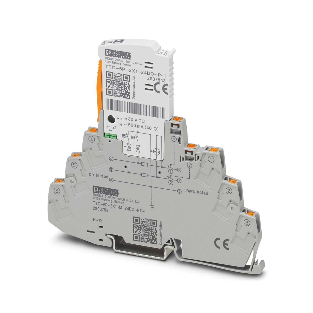 2906753 PHOENIX CONTACT - TTC-6P-2X1-M-24DC-PT-I